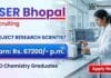 Scientist Jobs at IISER Bhopal Recruitment for Chemistry Research Jobs