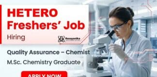 MSc Chemistry Freshers Job Opportunity at Hetero – Apply Now for Quality Assurance Jobs in the Pharmaceutical Industry