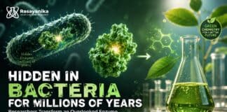 Researchers Redesign a Hidden Bacterial Enzyme Into a Green Catalyst Engineered bacterial enzyme CYP107J1 acting as a green catalyst for sustainable oxidation reactions in biochemical research.