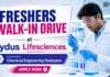 Exclusive Freshers Walk-In Interview at Zydus | BSc Chemistry Freshers Job Zydus Hiring BSc Chemistry Freshers Job | Trainee Officer Role