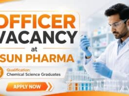 Chemical Science Jobs at Sun Pharma | Production Officer Job