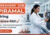 MSc Chemistry Freshers Job at Piramal Careers Trainee Job in R&D Department