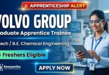 Volvo Group Apprenticeship Opportunity | Chemical Engineering Graduates Apply Now Volvo Group Apprenticeship opportunity for graduates pursuing Chemical Engineering Careers in Bangalore