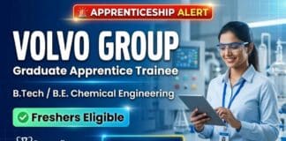 Volvo Group Apprenticeship opportunity for graduates pursuing Chemical Engineering Careers in Bangalore