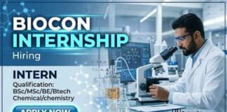 Biocon Internship for Chemistry candidates | Apply Now Biocon Internship at Biocon Careers for Chemistry Internship candidates in biopharmaceutical manufacturing