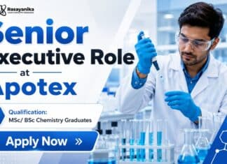 Apotex Hiring Chemistry Graduates | Senior Executive – New Product Development Chemistry Jobs at Apotex | Senior Executive Role