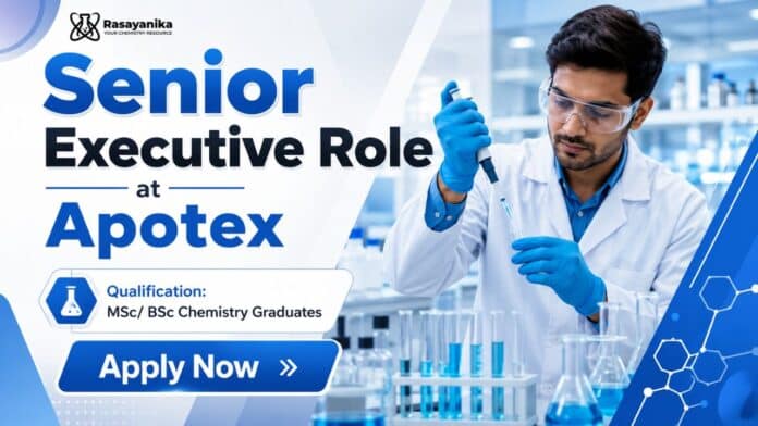Chemistry Jobs at Apotex | Senior Executive Role Chemistry Jobs at Apotex | Senior Executive Role