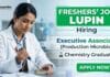Freshers Job at Lupin – Chemistry Candidates Apply Now!! Lupin Hiring Executive Associate – Production Microbial | Freshers Job for Chemistry & Microbiology Graduates