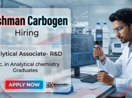 Dishman Carbogen Hiring Analytical Associate – Analytical Chemistry Jobs in R&D Division
