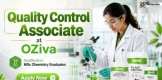 Chemistry Jobs at OZiva | Apply for Quality Control Roles Chemistry Job at OZiva | Quality Control Associate Role