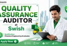Swish Hiring QA Auditor Role | Chemical Engineering Job Chemical Engineering Job at Swish | Quality Assurance Auditor Role