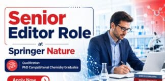 Springer Nature Hiring Senior Editor Role | Hybrid Computational Chemistry Jobs Associate Editor Role at Springer Nature | Computational Chemistry Job