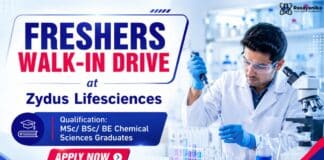 Zydus Lifesciences Walk-In Interview 2026 | Chemistry Jobs