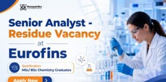 Senior Analyst Opening at Eurofins | Chemistry Jobs