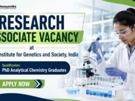 Analytical Chemistry Job at Tata Institute for Genetics and Society