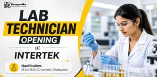 Lab Technician at InterTek | M.Sc Chemistry Jobs