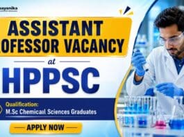 Govt. Job at HPPSC | Assistant Professor (Chemistry)