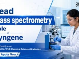 Chemical Engineering Job at Syngene | Lead Mass Spectrometry