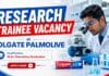 Research Trainee Job at Colgate Palmolive | MSc Chemistry Job