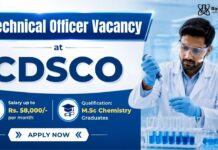 Govt. Job at CDSCO NTTL for MSc Chemistry Candidates | ₹58,000 Salary PM NTTL Guwahati Recruitment | Technical Officer Government Job