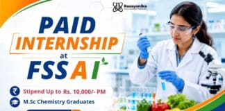 Government Internship Opportunity at FSSAI | MSc Chemistry Students