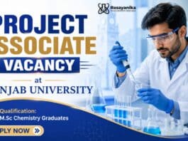 Project Associate Job at Panjab University | MSc Chemistry Job