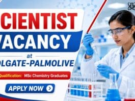 Scientist Job at Colgate-Palmolive | Organic Chemistry Job