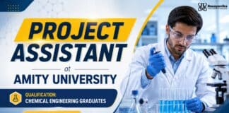 Amity University Hiring Project Assistant | Chemical Engineering Jobs Project Assistant at Amity | Chemical Engineering Jobs