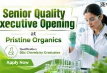 BSc Chemistry Job at Pristine Organics | Senior QA Executive Role Chemistry Jobs at Pristine Organics | Quality Executive Role