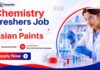 MSc Chemistry Freshers Job at Asian Paints | Executive Role