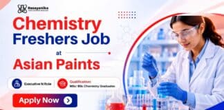 MSc Chemistry Freshers Job at Asian Paints | Executive Role