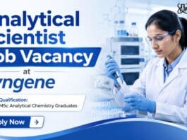 Analytical Scientist Job at Syngene | MSc Chemistry Jobs