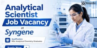Analytical Scientist Job at Syngene | MSc Chemistry Jobs