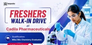 MSc Chemistry Freshers Job at Cadila Pharmaceuticals | Quality Control Jobs