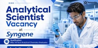 Analytical Scientist Jobs at Syngene | MSc Chemistry Graduates Apply Now