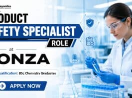 BSc Chemistry Job at Lonza | Product Safety Specialist Jobs 