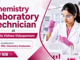 MSc Chemistry Job at Amrita University | Laboratory Technician 