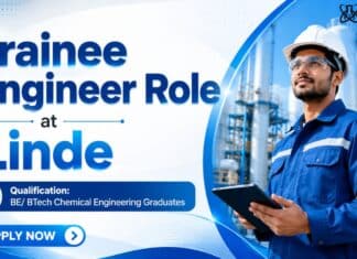 Linde Hiring Chemical Engineering Graduates | Trainee Engineer – Operations Chemical Engineering Jobs at Linde | Trainee Engineer Role