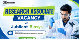 MSc Chemistry Job at Jubilant | Research Associate Role in Bengaluru Research Associate Job at Jubilant | MSc Chemistry Job