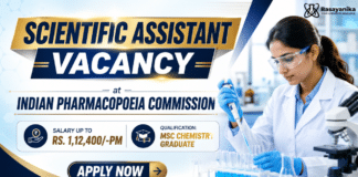 IPC Recruitment 2026 for Scientific Assistant