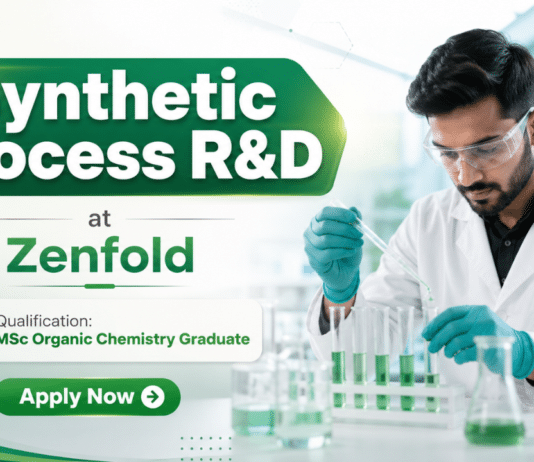Zenfold Hiring Organic Chemistry R&D Jobs | MSc Chemistry Job