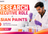 MSc Chemistry Jobs at Asian Paints | Research Executive 
