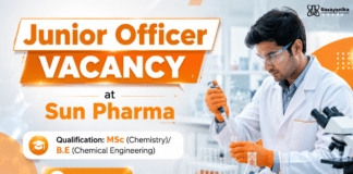 Chemical Operator Job at Sun Pharma | Junior Officer Role