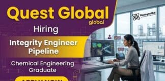 Quest Global Careers Announces Chemical Engineering Jobs for Integrity Engineer Role in Bengaluru