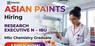 Asian Paints Careers Announces Research Executive Jobs in Navi Mumbai
