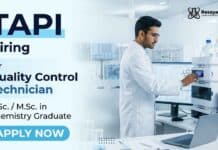 QC Technician Jobs at TAPI | Chemistry Professionals Hiring Now QC Technician Jobs at TAPI Careers for Chemistry Jobs in pharmaceutical quality control laboratory