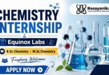 Freshers Chemistry Internship at Equinox Labs | ₹4,000 Monthly Stipend | Apply Now Chemistry Internship opportunity at Equinox Labs in Navi Mumbai. Apply through Equinox Labs Careers and gain hands-on laboratory experience.