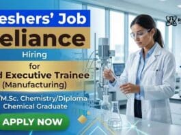 Freshers Chemistry Jobs available through Reliance Careers. Apply for Trainee Jobs and gain valuable manufacturing industry experience.