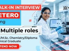 Join the Walk-In Interview at Hetero Careers and explore Freshers Chemistry Jobs across multiple departments.