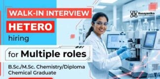 Join the Walk-In Interview at Hetero Careers and explore Freshers Chemistry Jobs across multiple departments.